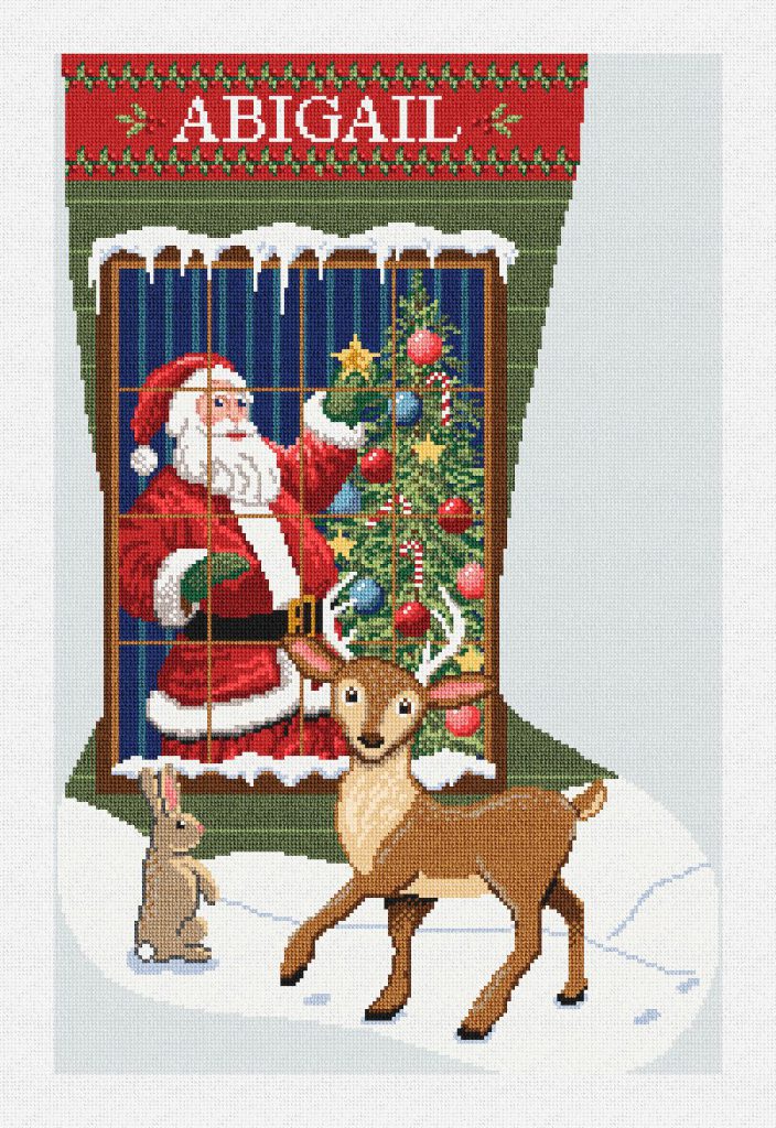 Finished Vintage Plastic Canvas Yarn Christmas Ornaments Angel tree Santa &  Mrs.